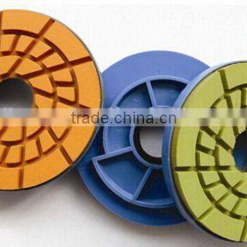 Diamond floor polishing pad