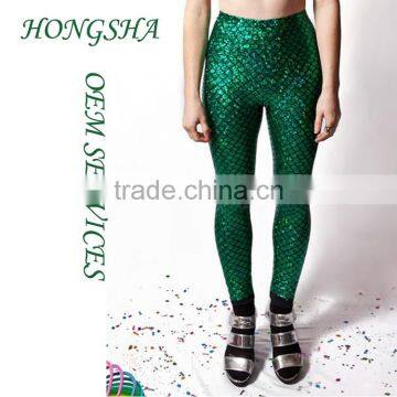 New Fashion Green Mermaid Leggings for Women Designs HSl7585 photo-3