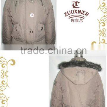 Ladies padding hooded jacket