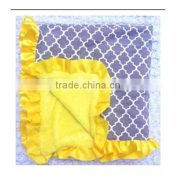 Cotton & Velvet With Stain Ruffle Baby Blankets Soft and Warm Blankets photo-3