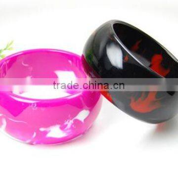 Bright colored resin cuff bangle for girls jewelry design