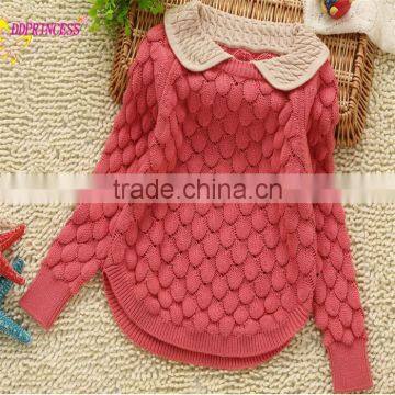 2015 children's clothing factory direct wholesale of new design knitted kids pullover sweater