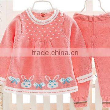 latest light blue pink stylish baby girls cotton knitted sweaters