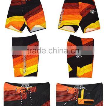 Orange Color 150g Meach Microfiber Men's Casual Board Shorts photo-6
