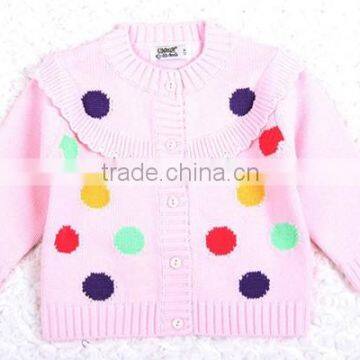 Colorful Polka Dot Design Kids Fashion Knitting Sweater Patterns photo-5