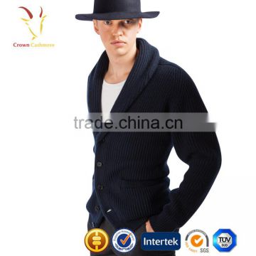 Blended Cashmere Mens Wool Casual Cardigan