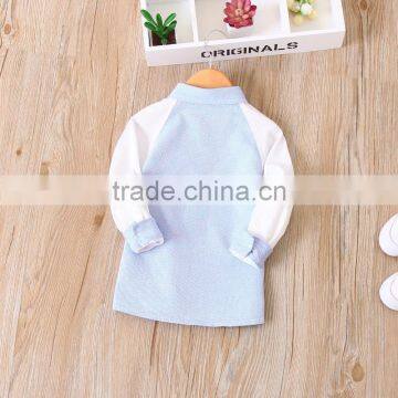 2-7 Years 2017 New Wholesale Autumn Full Sleeve Cotton Stitching Kids Boys Shirt photo-5