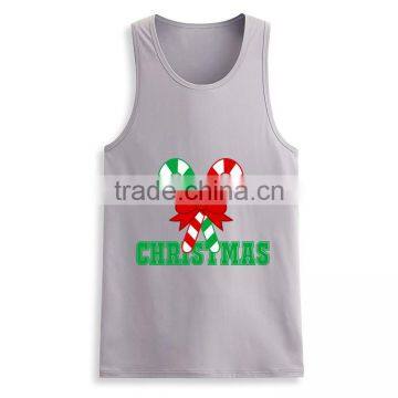 Latest Fashion Printing Design Custom Wholesale Mens 100 Cotton Tank Top photo-6
