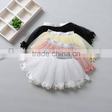 S16736A New children skirt casual style bow design beautiful girl skirt