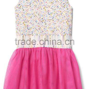 2017 New Hot Sell Kids Clothes Girl Dress Cotton Dress Children Floral Tulle Tank Dress photo-4