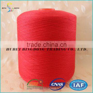 45/2 water dyed red 100% polyester spun yarn for sewing