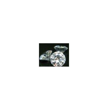 round cubic zirconia synthetic gemstone