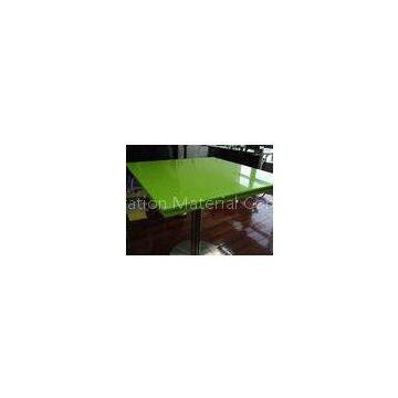 Green Dining Room Tables With Marble Top / Acrylic Solid Surface Table Polished