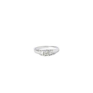 .50CT Past Present Future Princess Cut Diamond Ring