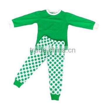 2017 Bulk Wholesale Kids Clothing Children Girls Print Soft Cotton Kids Dots Christmas Pajamas photo-2