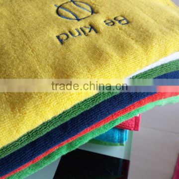 100% cotton velour embroidered towel for exporting