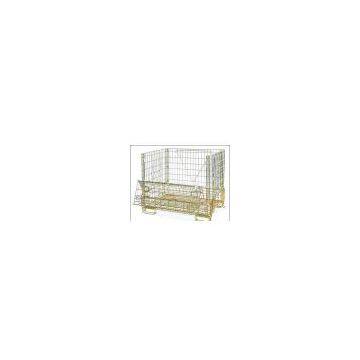 galvanized collapsable & stackable wire containers
