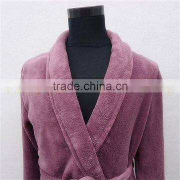 China factory Supply Unisex Flap Short Flannel fleece Bathrobe