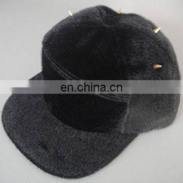 high quality custom winter plush 6 panel snap back hats