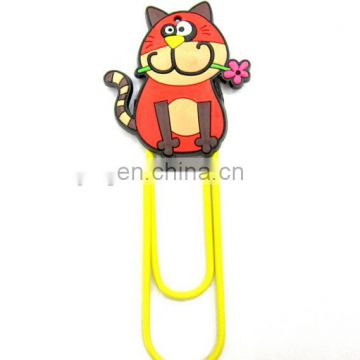 Christmas cartoon cat shape print pvc magnetic bookmark