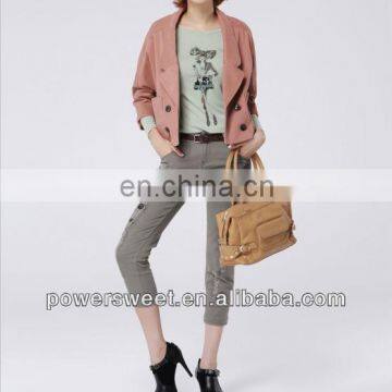 2013-2014european casual style short pattern lovely pink fashion women winter coat