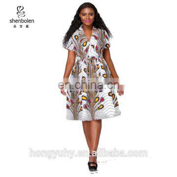 Wholesale african clothes wax print african kitenge designs white peacock african women dresses