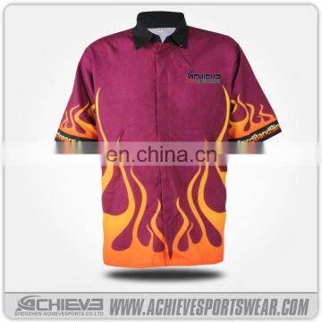 Full sublimated motorcycle shirt polyester classic racing uniform