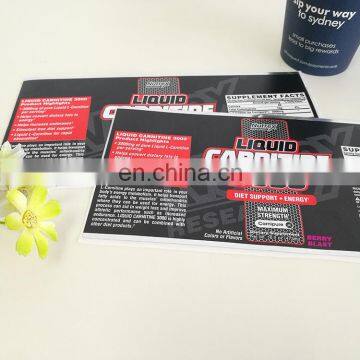 Customized liquid label adhesive energy drink waterproof sticker with full color printing