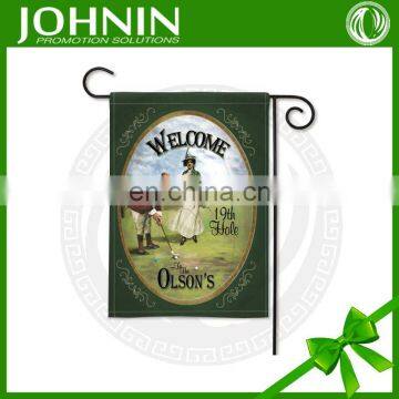 cheap popular custom made polyester golf garden flag