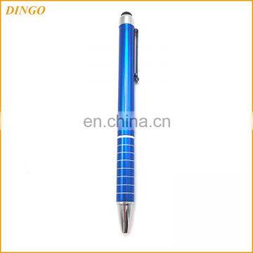 2 in 1 promotional metal stylus pen advertising printed customized logo on pen