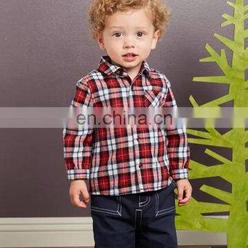 T-BSS006 Fashion Boys Beautiful Plain Flannel Cotton Shirts