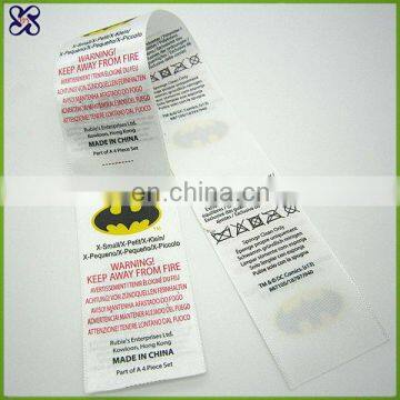 washing label wash care label clothing label