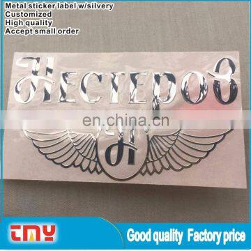 Custom Metal Brand Logo Sticker Label, Engraved Gold Adhesive Metal Label Sticker For Furniture