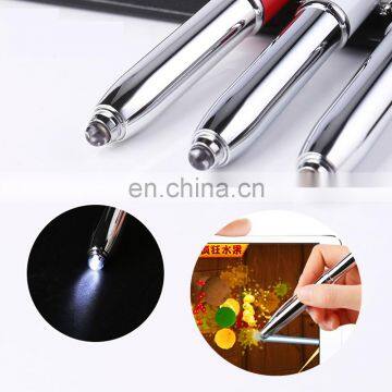 new creative advertising pen with led flashlight and capacitive stylus pen