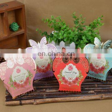 Chocolate candy folding gift box with butterfly packaging gifts boxes wedding candy box