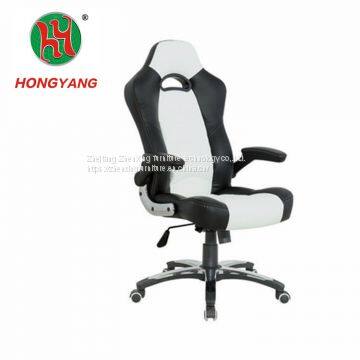 White&Black Style Backrest And Headrest Bar Stool Chair photo-2