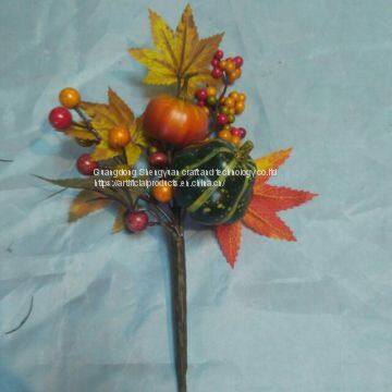 looking beautiful artificial christmas wreath with small pumkin fruit