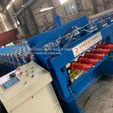 Double Layer Galvanized Roofing Sheet Roll Forming Machine photo-2