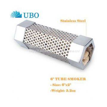 6 Inches Stainless Steel Hexagonal BBQ Smoking Tubes