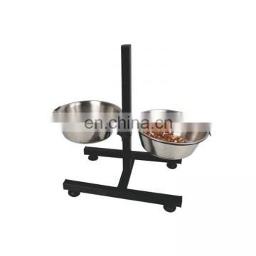 Excellent Quality Double Bowl Elevated Stainless Steel Pet Feeder