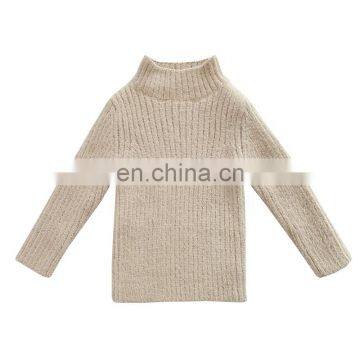 4780/Hot sell korea style warm all-match girl stripe sweater newest winter fashion  kids top