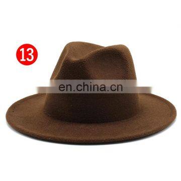 20 цветов для свободного выбора. Новые продукты. Классическая ретро федора. Зимняя теплый шляпа. Го́рра с плоским широким козырьком. Гаскет. Настроенная войлочная джазовая кепка photo-6