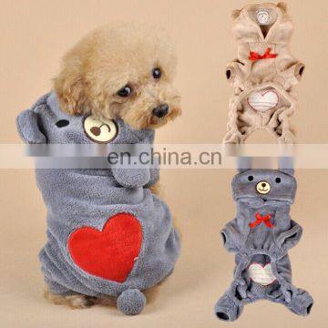 Popular Dog Hoodie Plain Fleece Dog Clothing Pet Garment Warm Dog Sweater Coat photo-2