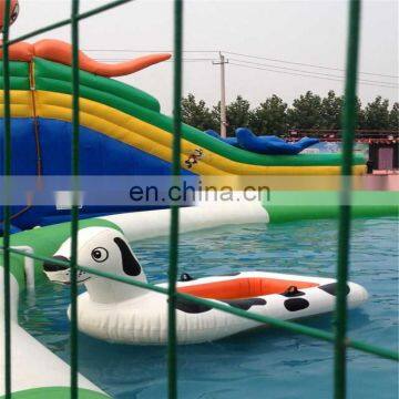 Factory Wholesale Inflatable Animal Floating Spotty Dog And Duck Inflatable Water Boat Outdoor Water Games For Sale photo-3