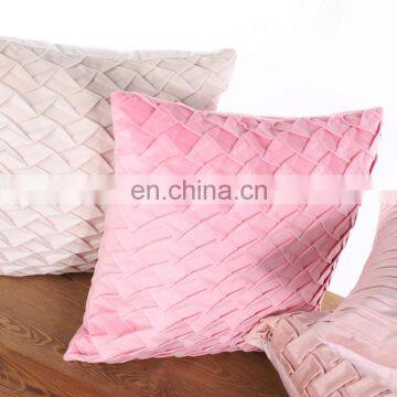 Amazon Best Seller Pink Ins Soft Velvet Wrinkle Throw Pillow Cushion For Home photo-7