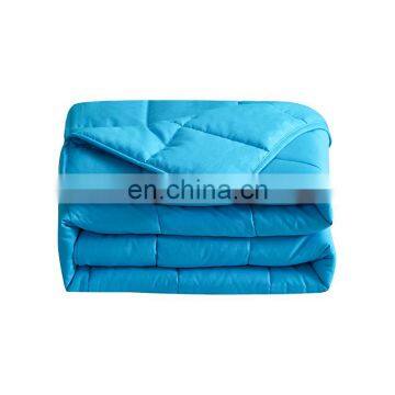 2020 Summer Factory Price Solid Color Cotton Material Multi Size and Color Gravity Weighted Blanket With Glass Beads Filled photo-2
