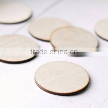 Custom Made Unpainted Wooden Circle,small Wood Coaster