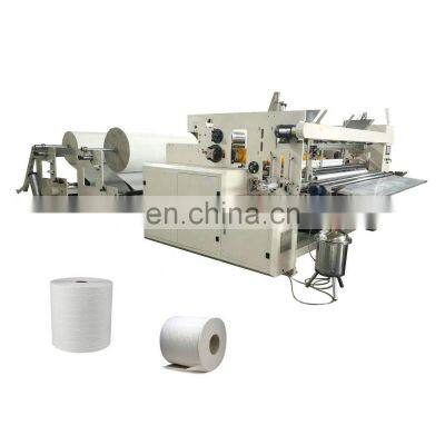 Full automatic coreless toilet paper roll slitter rewinder machine