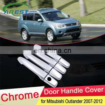 for Mitsubishi Outlander MK2 2007 2008 2009 2010 2011 2012 Chrome Door Handle Cover Exterior Trim Car Cap Stickers Accessories