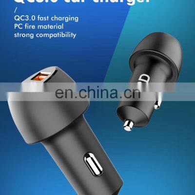 Wholesale 36W QC3.0 Dual Port USB Car Charger Super Fast Car Phone Charger Adapter For Iphone12 photo-2